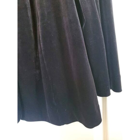 J.Jill Wearever Black Velour Knit Single Button Relaxed Jacket Blazer Sz Medium - Picture 7 of 11